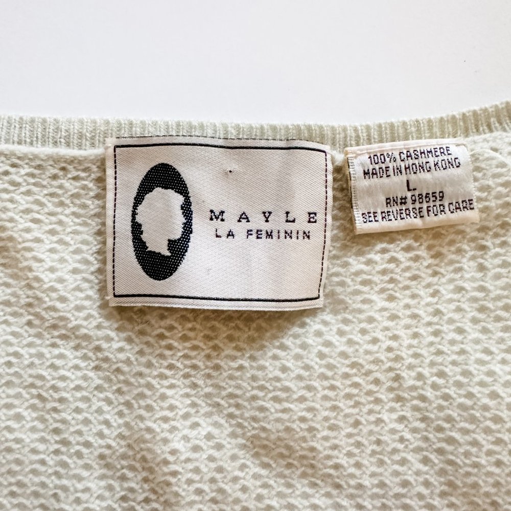 MAYLE la Feminin Cashmere Cap Sleeve Knit Top - Picture 4 of 5